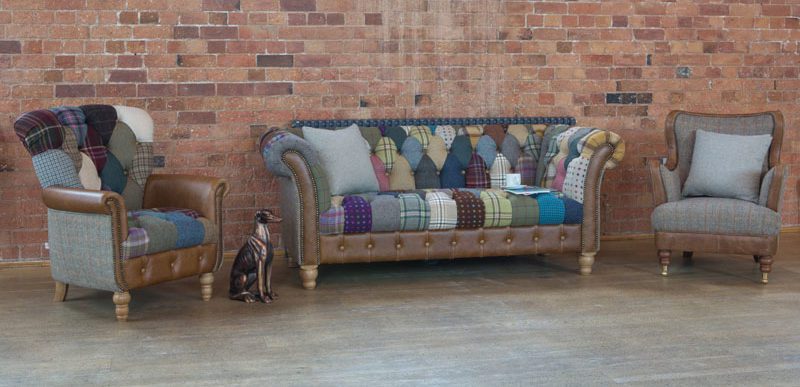 Patchester Sofa - Harlequin Patchwork Chesterfield Sofa