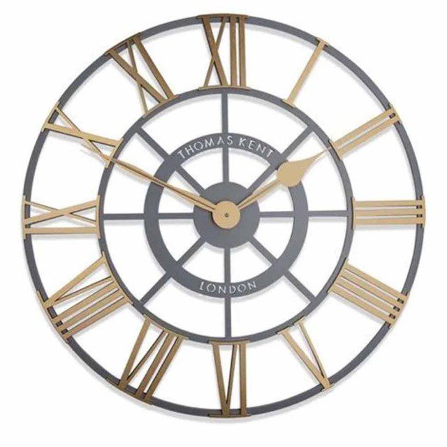 Thomas Kent 24" Evening Star Wall Clock Brass and Gold