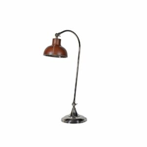 KNG290 Steel and leather desk lamp