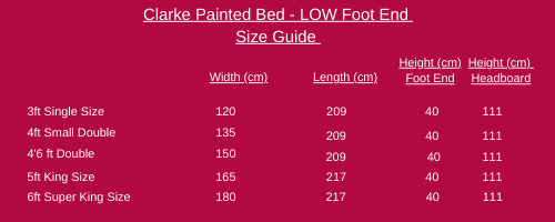 clarke bed size guide