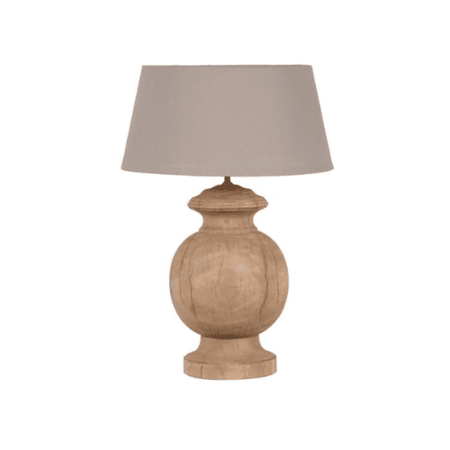 ASM023 Natural Wood round lamp no background