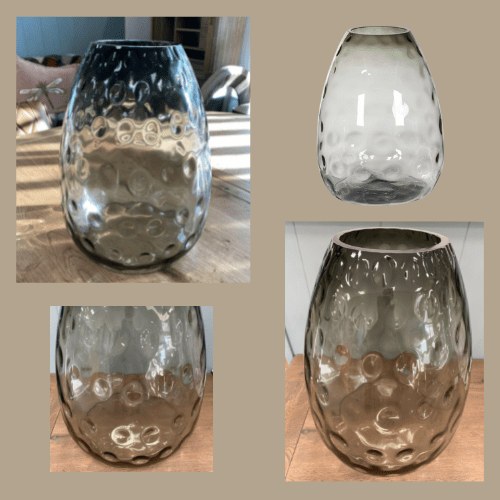 ZCG020 Smoked Dimpled Vase V2