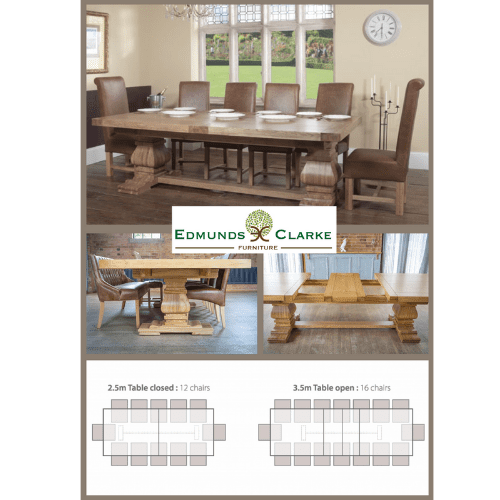 Windermere rustic monastery dining table details for web