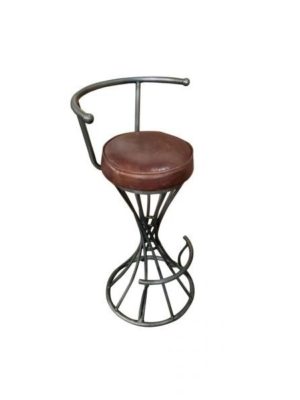 Carlton furniture spiral metal bar stool with leather pad