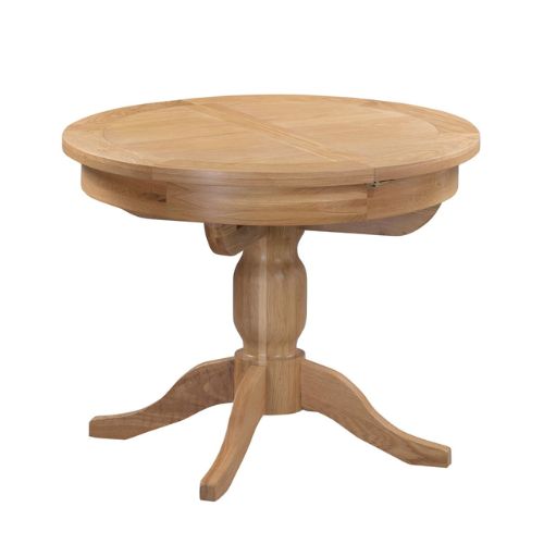 Dorset round pedestal dining table extending