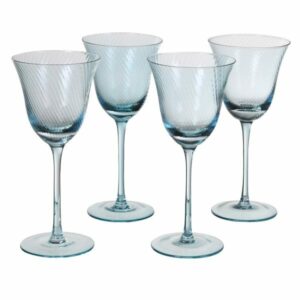 SBT072 Sky blue wine glasses set of 4