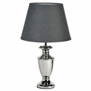 FLM002 Metal Lamp with Grey Linen Shade