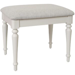 Barton Painted Dressing Table Stool with turned legs. Edmunds & Clarke Furniture