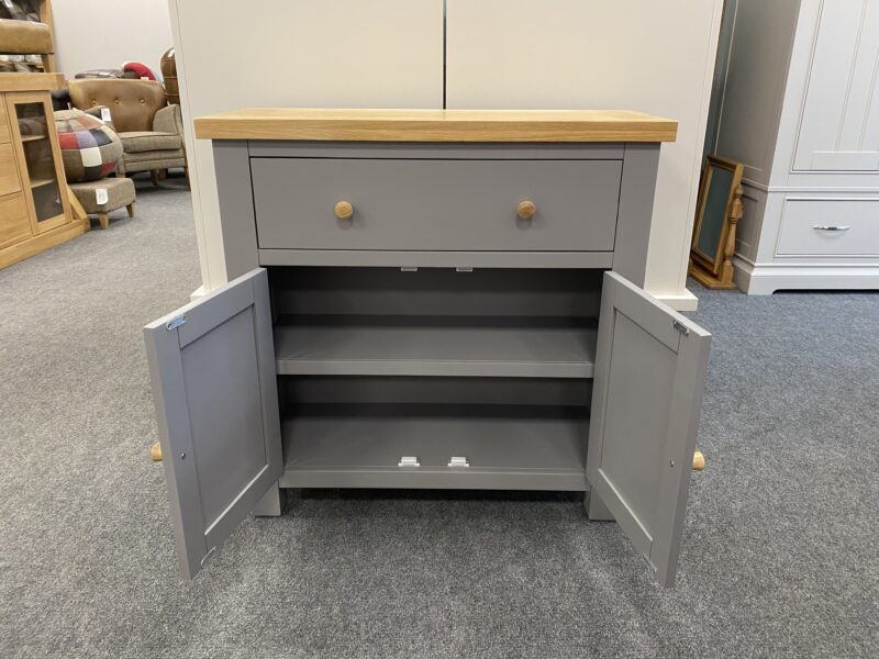 Dorset compact sideboard grey reduced to clear