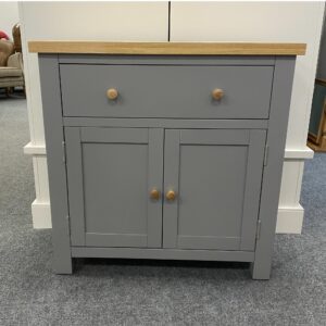 Dorset compact sideboard grey to clear