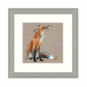 The fox and the bee framed art