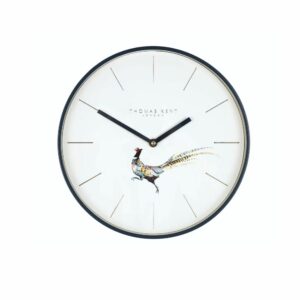 12inch Thomas Kent Woodland Pheasant wall clock V1. Edmunds & Clarke Furniture