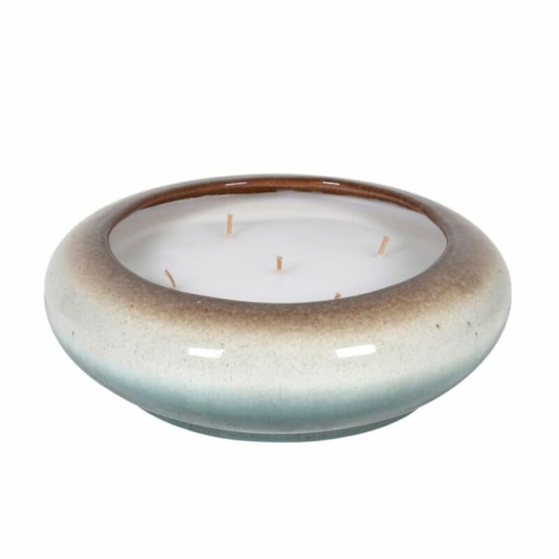 STH132 Blue Brown ceramic candle