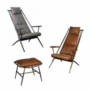 Edmunds & Clarke Studio Chairs and stool. Showing the Ely and Heydon
