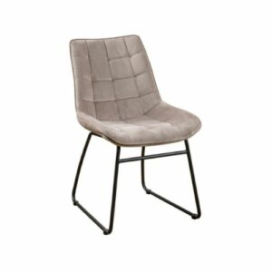 Soft touch square stitch chair - mink at Edmunds & Clarke Furniture