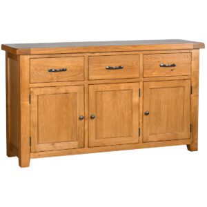 Somerset oak 3 door 3 drawer sideboard
