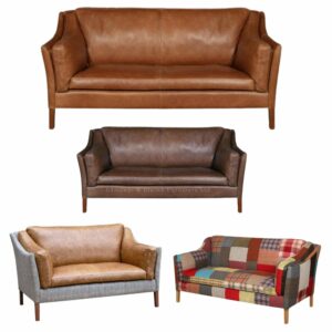 Malone Sofa collection web image showing various fabrics. Edmunds & Clarke Furniture