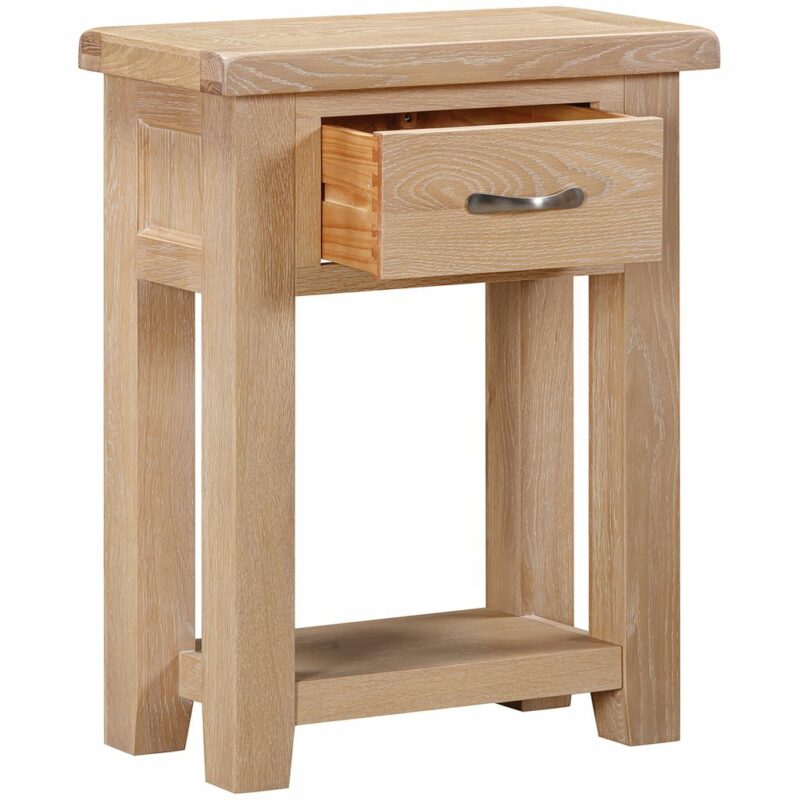 Suffolk oak 1 drawer console table. Edmunds & Clarke Furniture