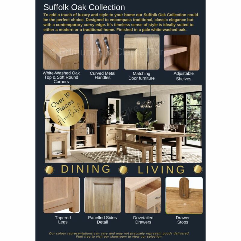 Suffolk oak web details for web. Edmunds & Clarke Furniture
